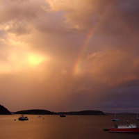 Sunset Rainbow in Bar Harbor