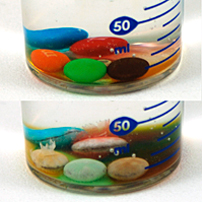M&Ms Melting in Water