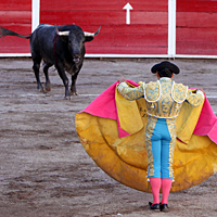 Bullfighter in San Marcos