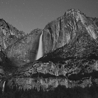 Yosemite Falls at Night as We See It
